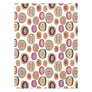 colored circles, geometric abstract art tablecloth