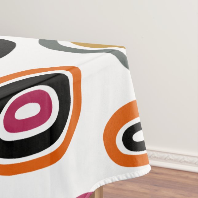  colored circles, geometric abstract art  tablecloth (In Situ)