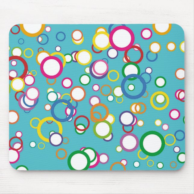 Colored Circles Mouse Pad (Front)