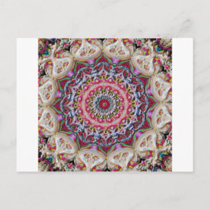 Colored Circular Mandala Postcard