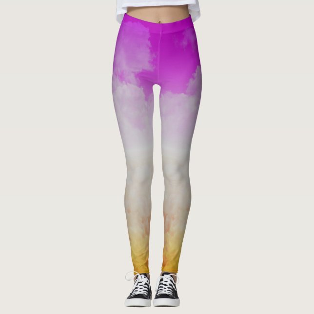 Colored Clouds Four Leggings (Front)
