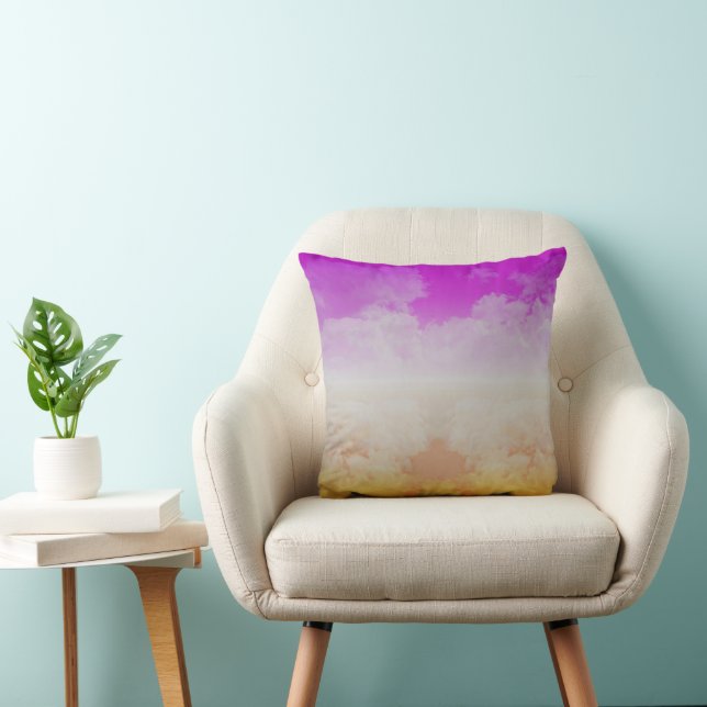 Colored Clouds Four Throw Pillow (Chair)
