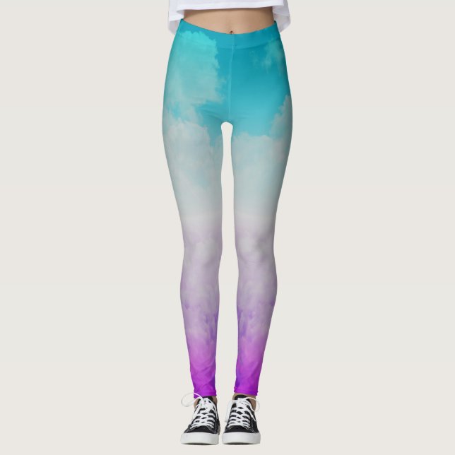 Colored Clouds Leggings (Front)