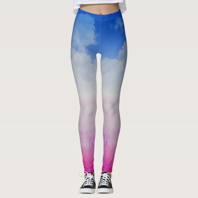 Colored Clouds Two Leggings (Front)