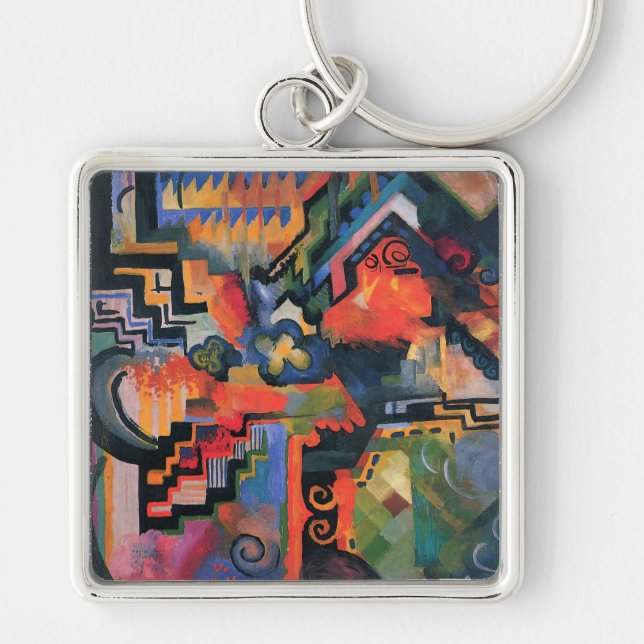 “Colored Composition” Art key chain (Front)