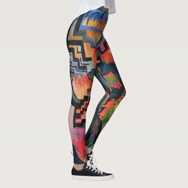“Colored Composition” Art leggings (Right)