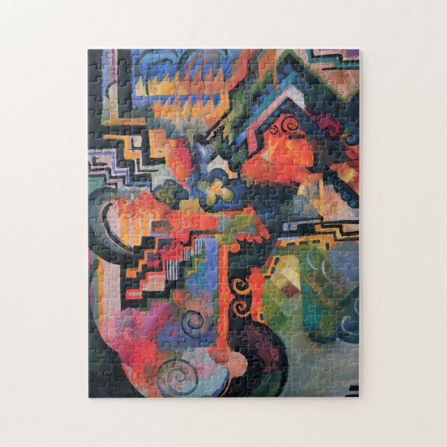 “Colored Composition” Art puzzle (Vertical)