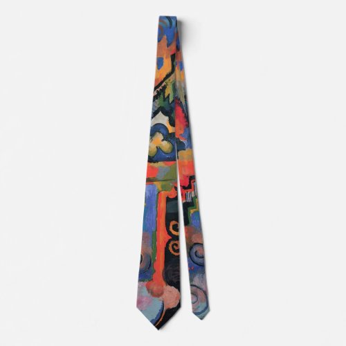 Colored Composition by August Macke Vintage Art Tie