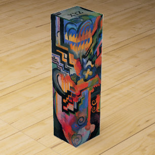 “Colored Composition” custom monogram wine box