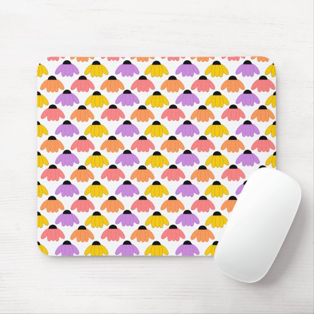 Colored Coneflowers  Mouse Pad (With Mouse)