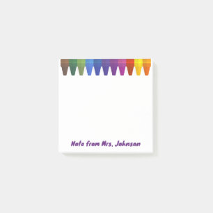 Colored Crayons Post-it Notes