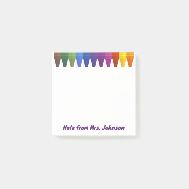 Colored Crayons  Post-it Notes (Front)