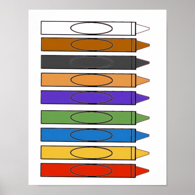 Colored Crayons Poster (Front)