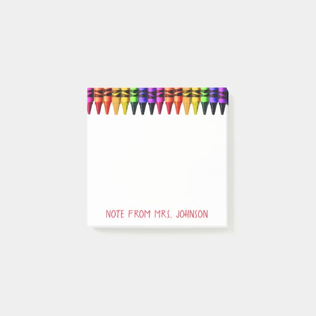Colored Crayons Watercolor Notes (Front)