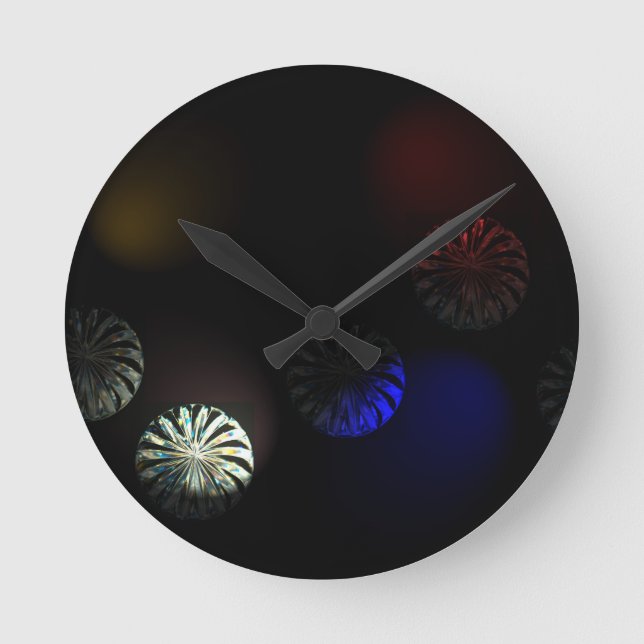Colored Cystal Imager Round Clock (Front)