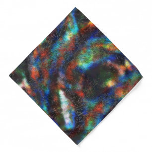 Colored dark stained texture under raw glass throw bandana
