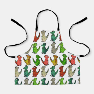 Colored Dinosaurs Kids Apron