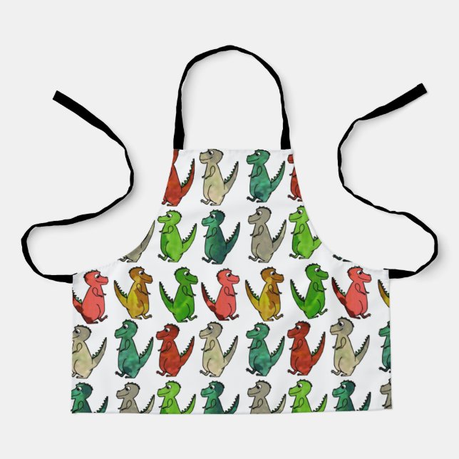 Colored Dinosaurs Kids Apron (Front)
