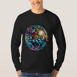 colored Disco Ball Vintage Retro House discoball c T-Shirt