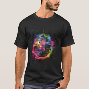 colored Disco Ball Vintage Retro House discoball c T-Shirt
