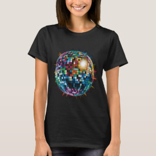 colored Disco Ball Vintage Retro House discoball c T-Shirt