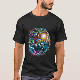 colored Disco Ball Vintage Retro House discoball c T-Shirt