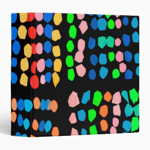 Colored dots 3 ring binder