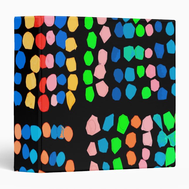 Colored dots 3 ring binder (Front/Spine)