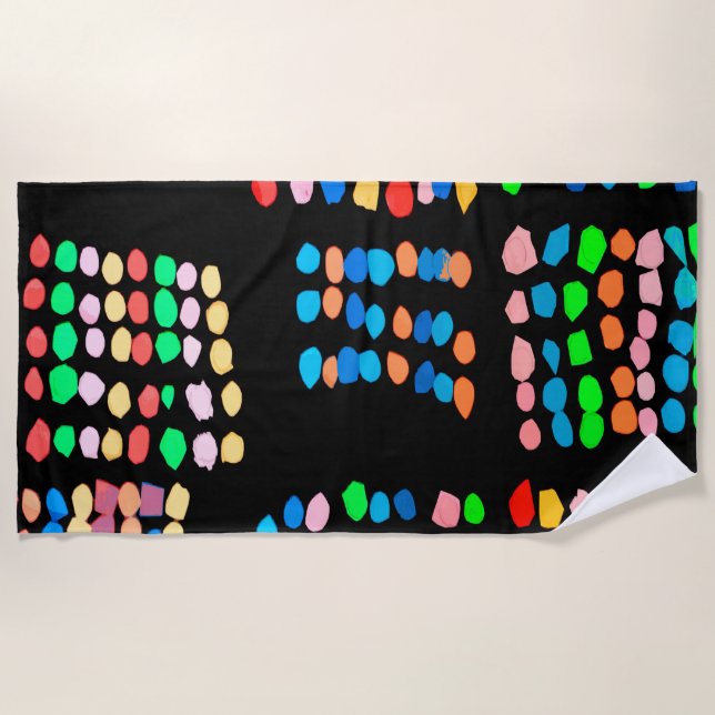 Colored dots beach towel (Front)