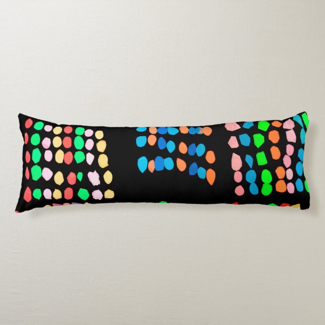 Colored dots body pillow (Front)