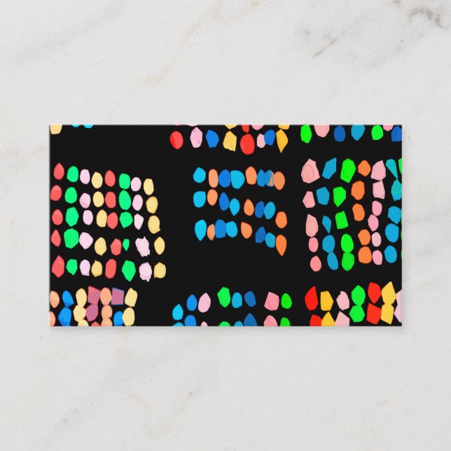 Colored dots business card (Front)