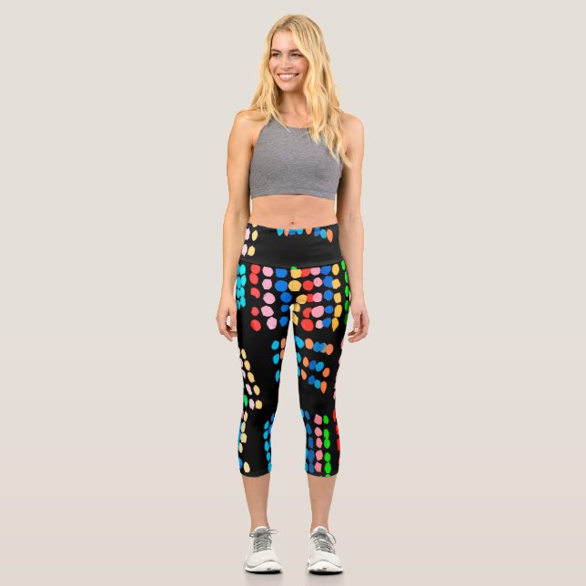 Colored dots capri leggings (Front)