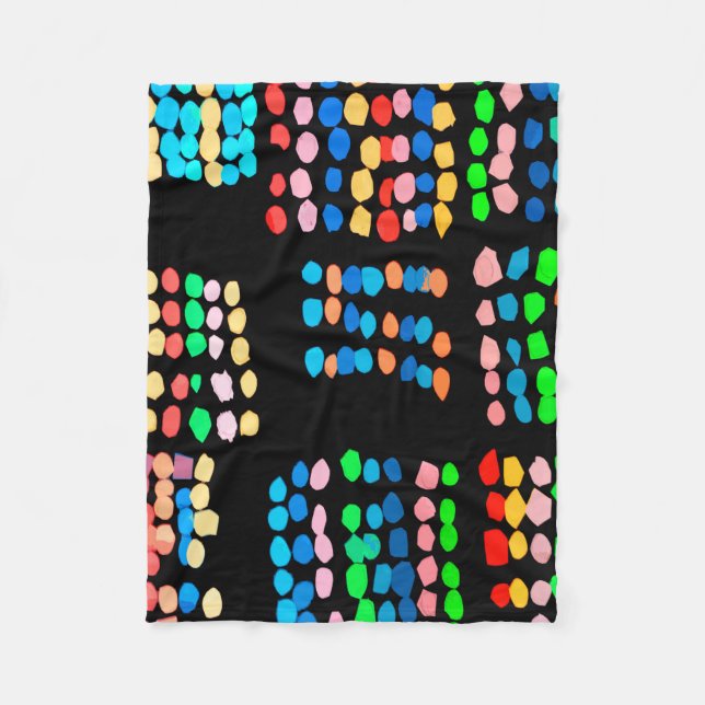 Colored dots fleece blanket (Front)