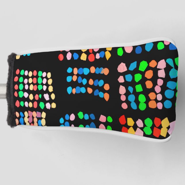 Colored dots golf head cover (Front)