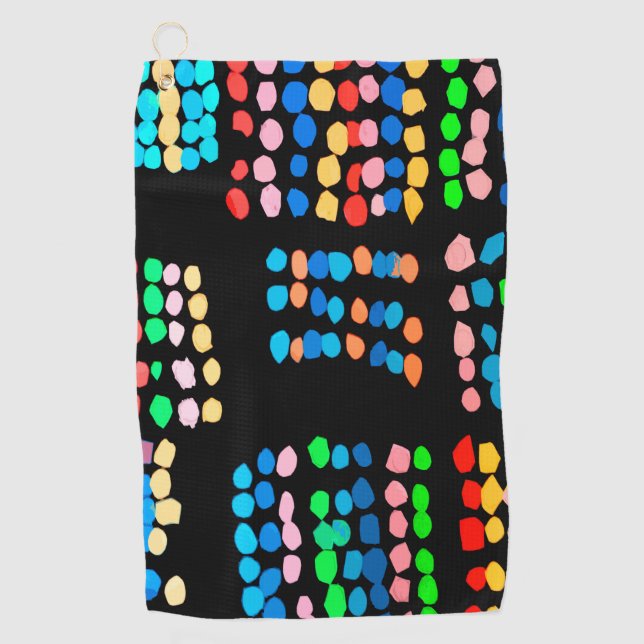 Colored dots golf towel (Front)