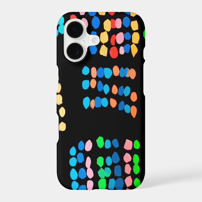 Colored dots iphone case (Back)