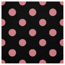 colored dots on black pattern fabric