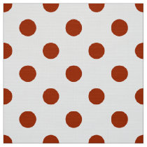 colored dots on white pattern fabric