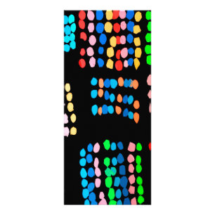 Colored dots rack card
