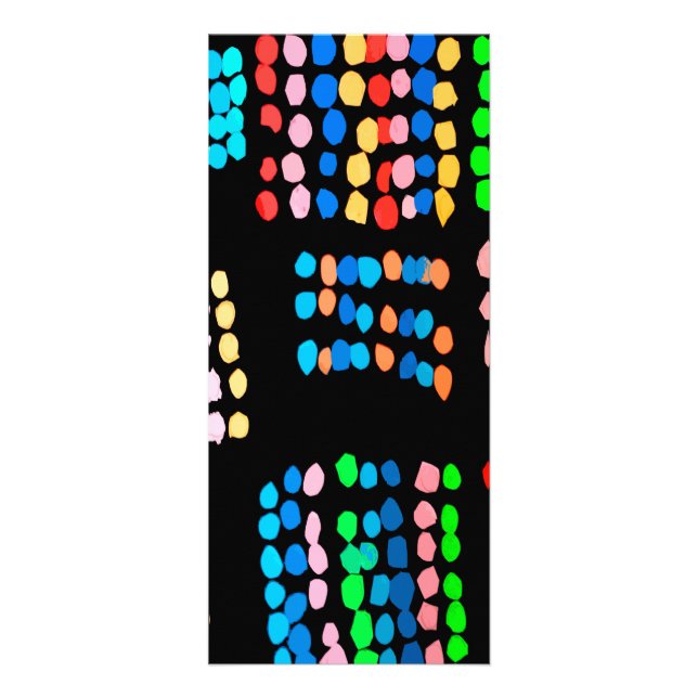 Colored dots rack card (Front)