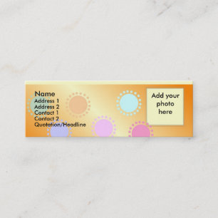 Colored Dots Skinny Photo Profile Card