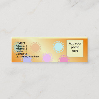 Colored Dots Skinny Photo Profile Card