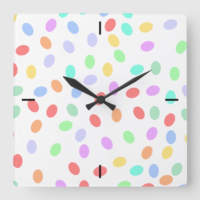 Colored Dots Wall Clock (Front)