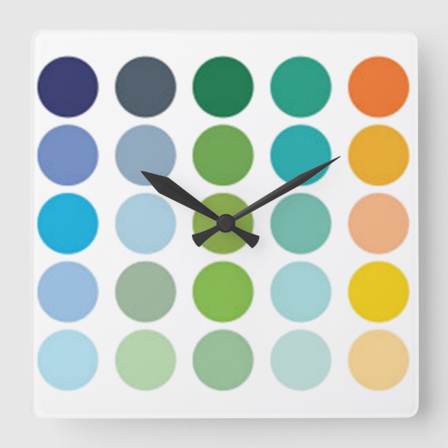 Colored Dots Wall Clock (Front)