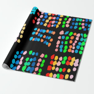 Colored dots wrapping paper