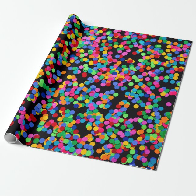 Colored dots  wrapping paper (Unrolled)