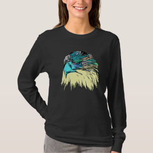 Colored Eagle imprint american bird animal motif b T-Shirt