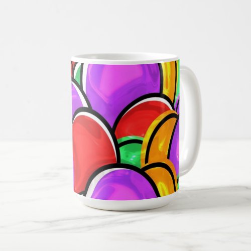 Colored Easter Eggs 15 oz  Coffee Mug