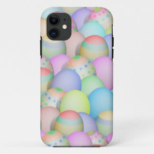 Colored Easter Eggs Background iPhone 11 Case