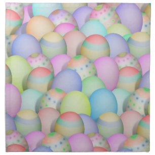 Colored Easter Eggs Background Cloth Napkin